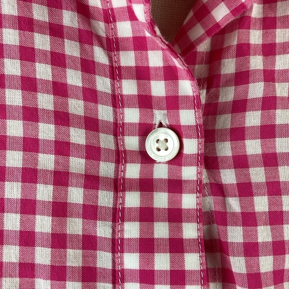 Vineyard Vines Women Long Sleeve Button Down Shirt SZ 4 Relaxed Bright Pink - Picture 11 of 14